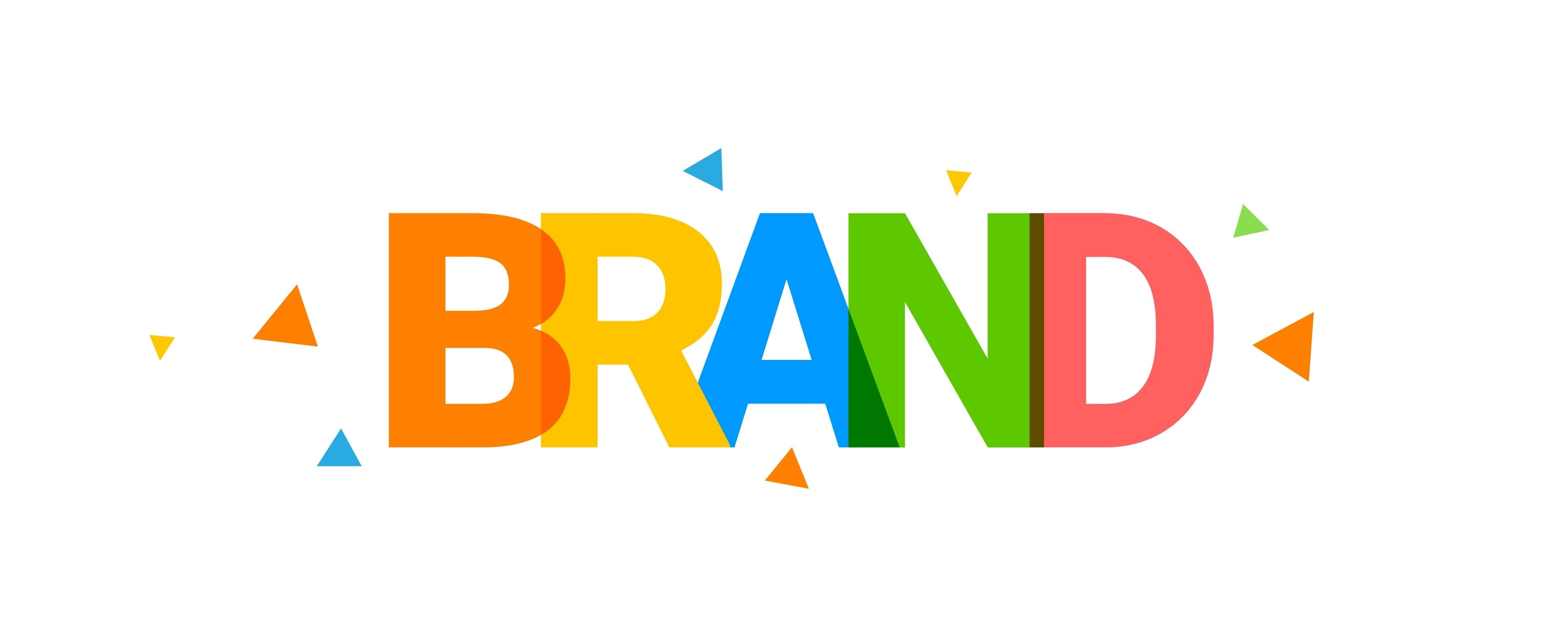 employer branding, brunter Schriftzug, Konfetti, Orange, gelb, blau, grün, rot, Brand