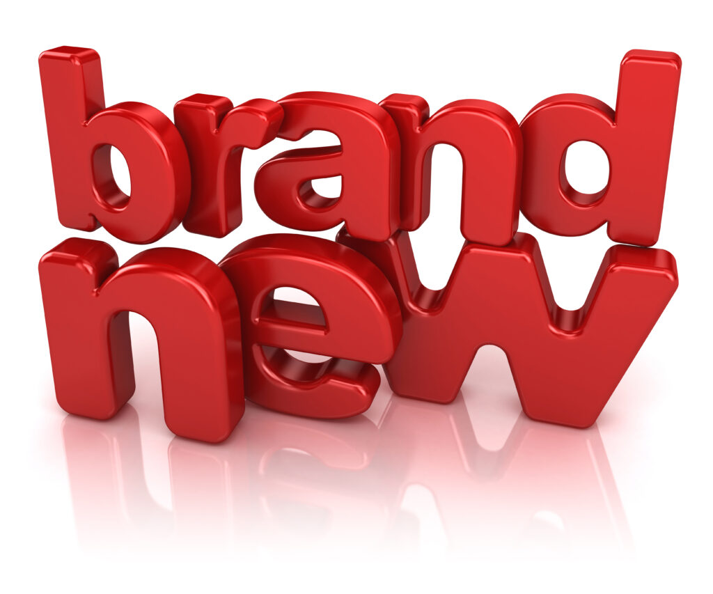 Brand,New,Text,3d,Isolated,Over,White,Background, New as a leader