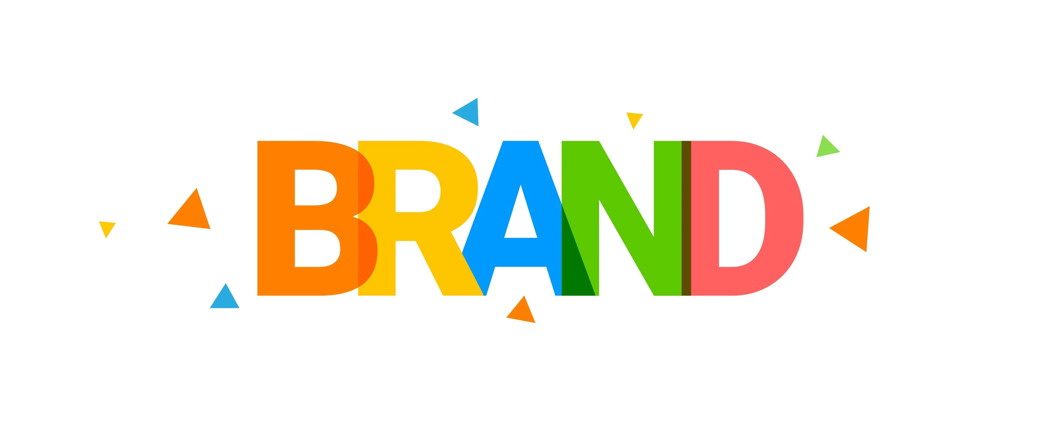 employer branding, brunter Schriftzug, Konfetti, Orange, gelb, blau, grün, rot, Brand