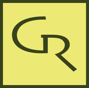 Kundenlogo, GR, gelb, schwarz, schriftzug